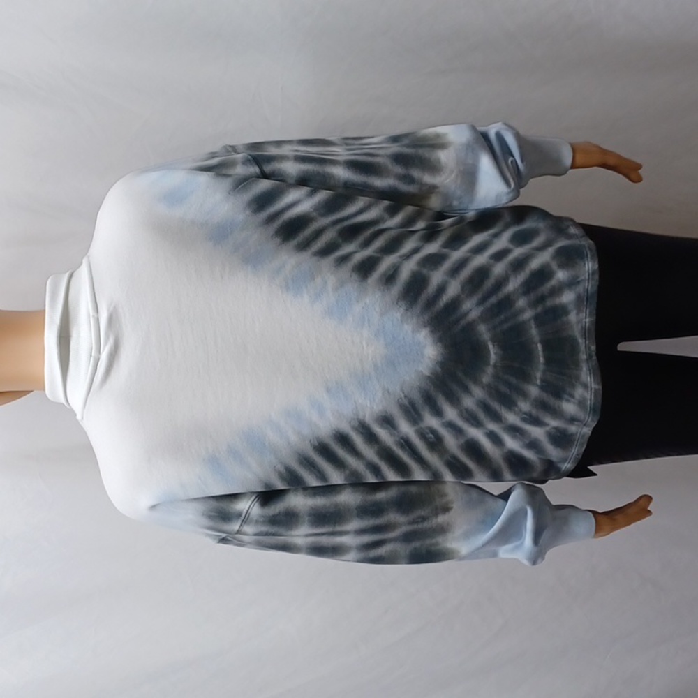 Style & Co Tie-Dye Mock-Neck Sweatshirt, Blue/Black Combo - Picture 8 of 11